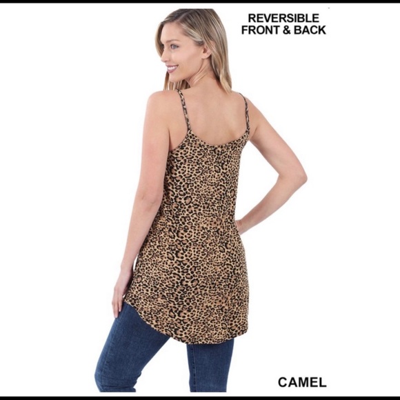❣️SALE 3/$25❣️ Leopard Print Longline Reversible Cami NWT - Picture 7 of 10